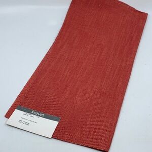 Kravet‎ Lanvin Poppy Red Orange Fabric Sample Textured Remnant Craft